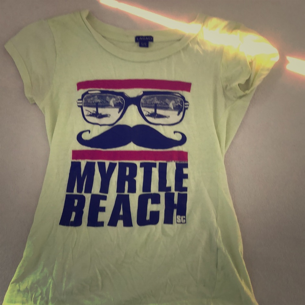 Yellow Myrtle beach shirt